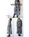 A monochrome art pattern x tiered dress that stands out from the crowd