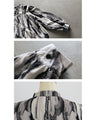 A monochrome art pattern x tiered dress that stands out from the crowd