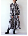 A monochrome art pattern x tiered dress that stands out from the crowd