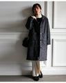 A knit coat with a mixed knit that doesn't look flat and can be worn like a cardigan