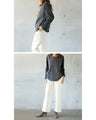 A top made of different materials with an embossed, pockmarked knit pattern