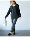 A top made of different materials with a embossed pattern