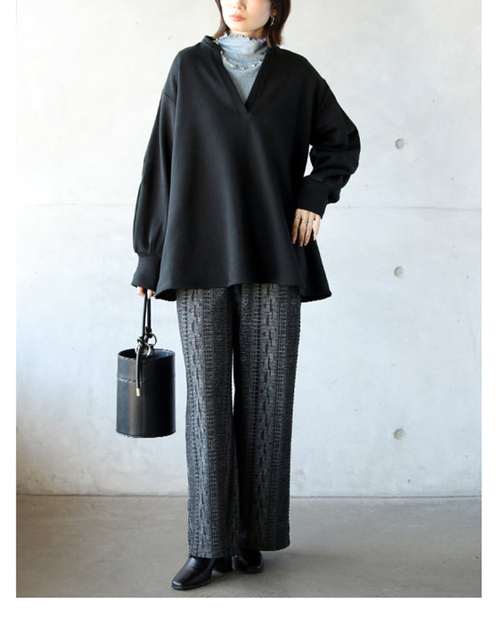 抜けてこなれてサマになる 裏起毛プルオーバー