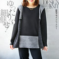 Relaxed fit yet slimming! Color-coordinated knitwear