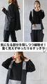 Relaxed fit yet slimming! Color-coordinated knitwear