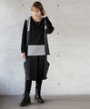Relaxed fit yet slimming! Color-coordinated knitwear