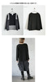 Relaxed fit yet slimming! Color-coordinated knitwear
