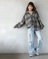 Make your check shirt stand out. Uneven dyed check