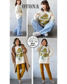A knit top with fluffy color accents