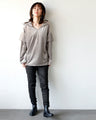 A glossy velour that is more than just casual. An original and elegant hoodie for adults.