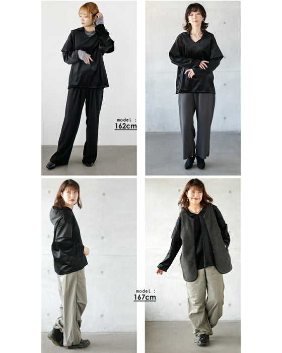 A glossy velour that is more than just casual. An original and elegant hoodie for adults.