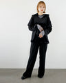 A glossy velour that is more than just casual. An original and elegant hoodie for adults.