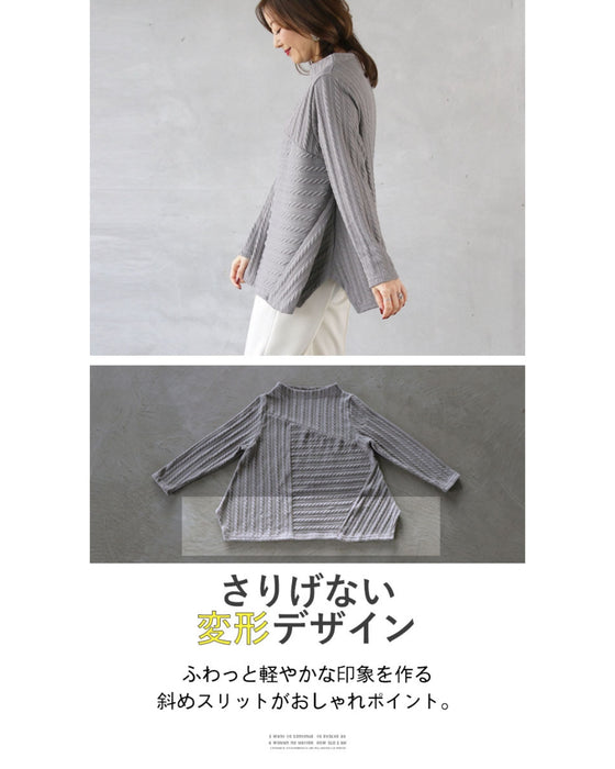 Exquisitely placed knitted look