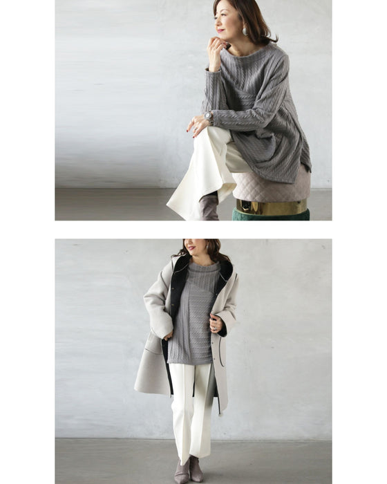 Exquisitely placed knitted look
