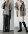 A large motif suede string long necklace that looks great on a daily basis