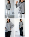 Stylish logo for adults. Asymmetrical knitwear