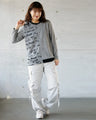 Stylish logo for adults. Asymmetrical knitwear