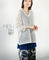 Exquisitely mature mesh original soft sheer knit top