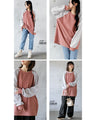 I like this color. Loose raglan knit top.