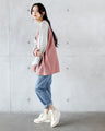 I like this color. Loose raglan knit top.