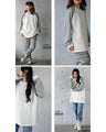 I like this color. Loose raglan knit top.