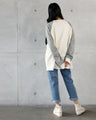 I like this color. Loose raglan knit top.