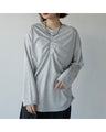 A long sleeve T-shirt for adults with a crinkled look