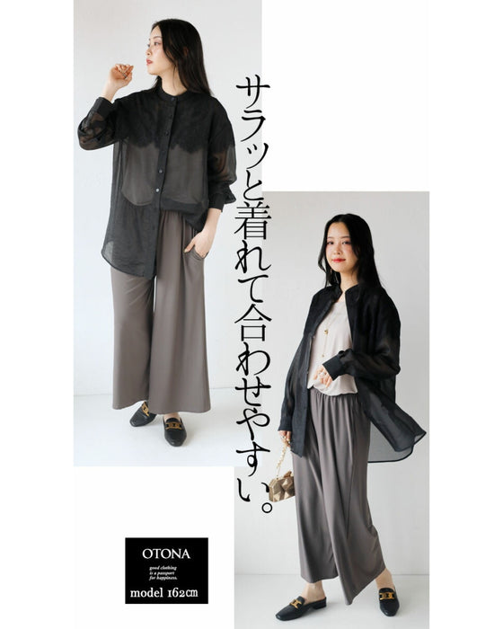 華やか且つモード艶っぽシースルーSHIRT トップス