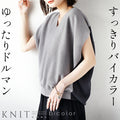 Neat bicolor loose dolman knit top