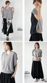 Neat bicolor loose dolman knit top