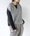 Neat bicolor loose dolman knit top