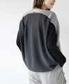 Neat bicolor loose dolman knit top