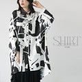 All-over print shirt tops