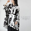 All-over print shirt tops
