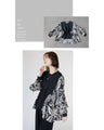 Tops made of different materials that stand out with their patterns and materials