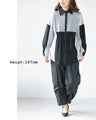 A one-piece look. A shirt with a combination of different materials