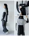A one-piece look. A shirt with a combination of different materials
