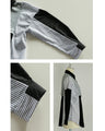 A one-piece look. A shirt with a combination of different materials