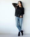 A cool and stylish sheer top for mature women
