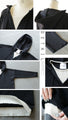 A layered ribbed knit hoodie that peeks out for a stylish look
