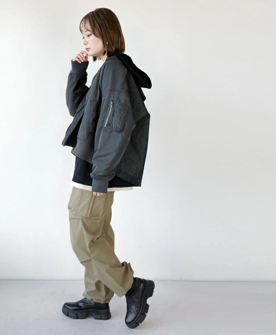 【アウトレット返品交換不可】「シュッ」とあしなが ストレッチ カーゴパンツ（カーキベージュのみ）