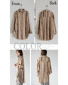 A long shirt with a trendy color and shape that makes you look slim and beautiful