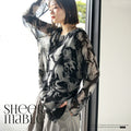 Marble sheer top