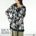 Marble sheer top
