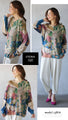 A botanical knit top that will add color to your outfit