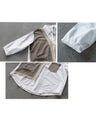 Mixed material docking shirt top
