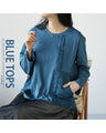 BLUE TOPS Cut and sew