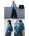 BLUE TOPS Cut and sew