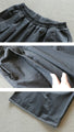 Pants with wide stitch design