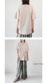 A crinkled shirred T-shirt that perfectly matches your personality